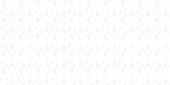 Minimalist fork and spoon seamless pattern for elegant restaurant dining room wall decor