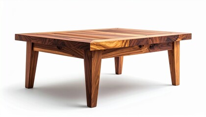 Fototapeta premium Stylish Modern Wooden Coffee Table Handcrafted Centerpiece for Living Room Minimalist Design for Home Decor.
