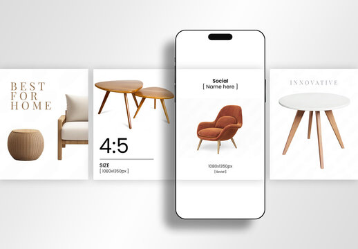 Instagram Social Mobile Mockup