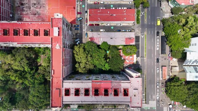 Vertical shot of mexico city apartment buildings