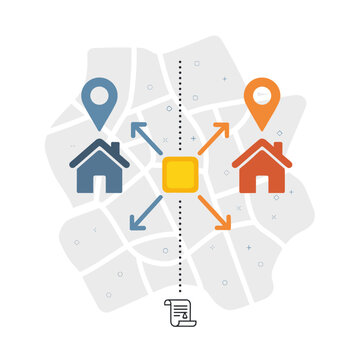 Child Custody Strategy Map Flat Vector Illustration Concept