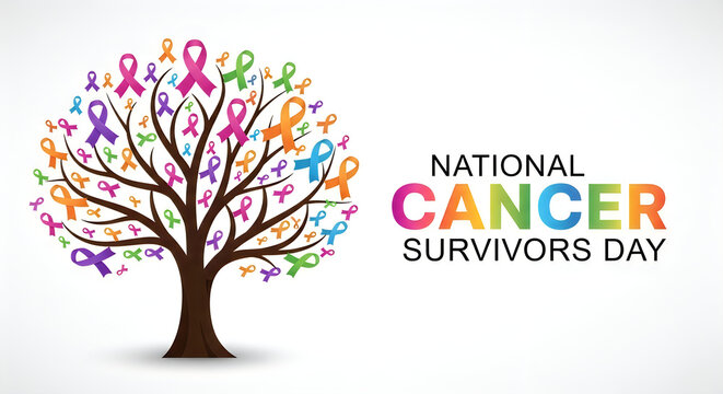 National cancer survivors day awareness a tree of hope and resilience for world environment day