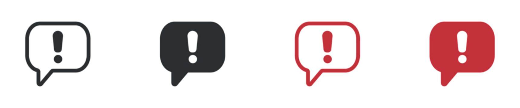 Complaint Icon Set, Customer Feedback and Negative Review Symbols, Vector Illustration