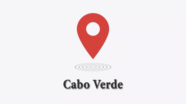 Animated red map pin icon on a white background with subtle pulsating glow effect location gps pointer destination navigation