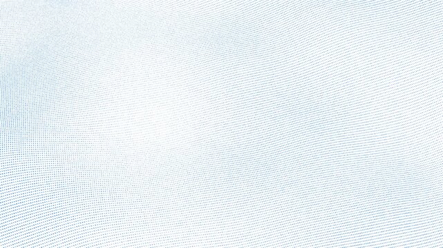White dotted mesh surface with smooth wave motion, minimal abstract background with soft gradients, clean modern texture with subtle depth and flow
