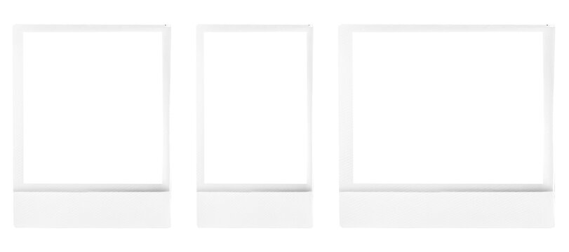 Polaroid photo set / instant photo frames in different formats / isolated graphic design elements