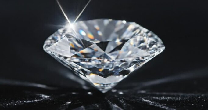 Diamond Gemstone Sparkling Light Refraction.