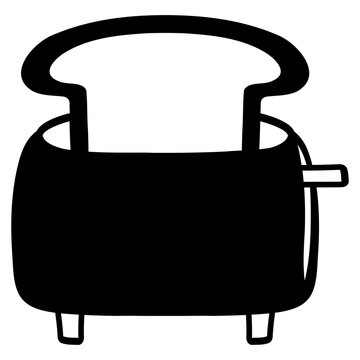bread on toaster machine vector icon