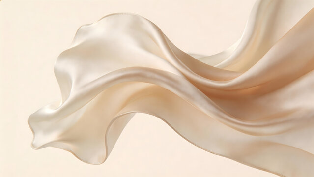 Flowing fabric with soft folds