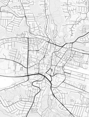 Naklejka premium Vejle City Map. Minimalist black and white line art poster for printing, wallpaper, wall art, and map resources for home and office decor