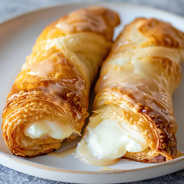 Freshly Baked Quesitos with Cream Cheese Filling