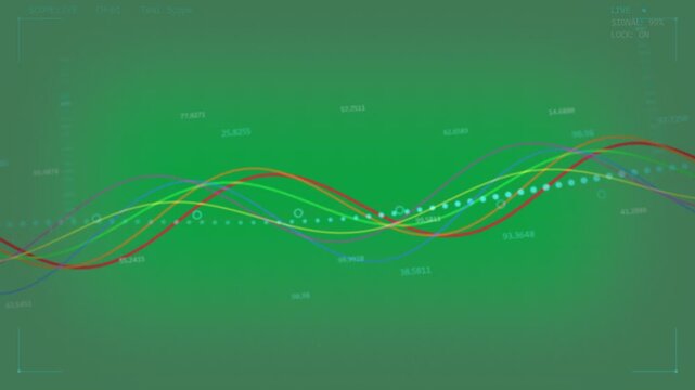 On start chart unfurling plotting dotted cyan trend marking peaks showing metrics on transparent bg