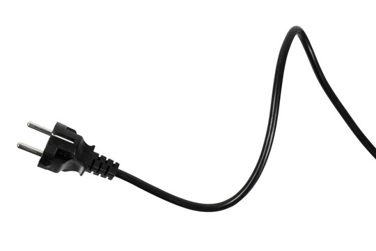 electric plug with cable and wire isolated on white or transparent png