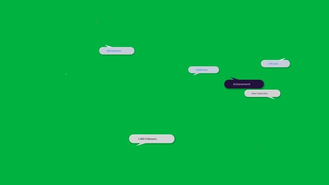 One bubble appearing on transparent bg sparking alerts popping grouping drifting showing interest