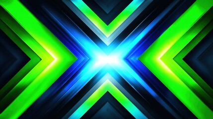 Fototapeta premium A vibrant abstract image with neon green and blue lights