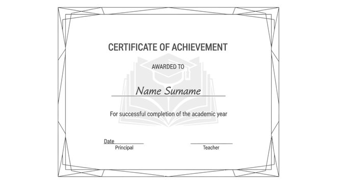 Certificate of Achievement Award Template.