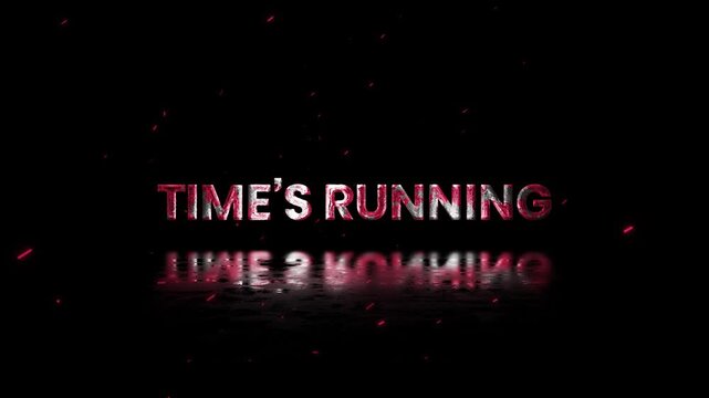 Time Is Running Out Rusty Metal Text Animation 4K Deadline Alert Visual for Countdown Campaigns and Urgency Driven Marketing