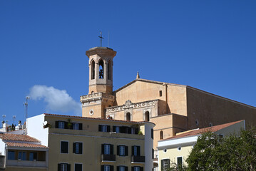 Clocher de l'église Santa Maria à Mahon sur l'île de Minorque