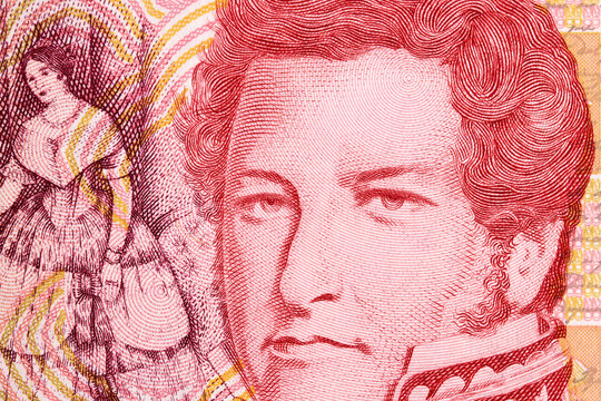 Juan Manuel de Rosas a closeup portrait from Argentine money