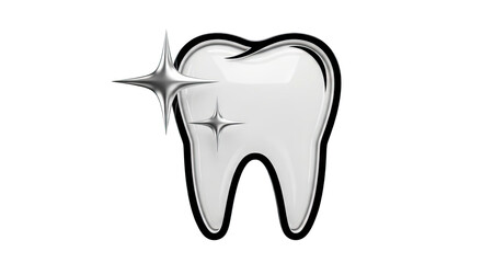 Obraz premium Sparkling Tooth Icon