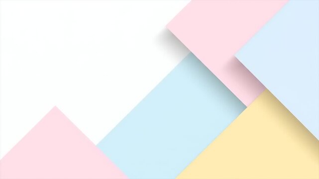 Colorful pastel paper sheets arranged in a layered pattern creating a soft abstract background