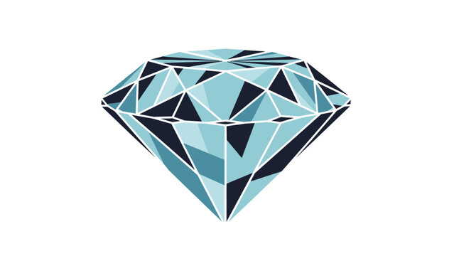 Large blue faceted diamond gemstone with various shades of light and dark blue representing luxury and high value objects.