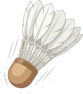 Badminton Shuttle in Motion Design