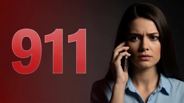 [Concerned Woman Making Emergency 911 Call]