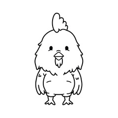 Cute rooster line art vector © Fajar