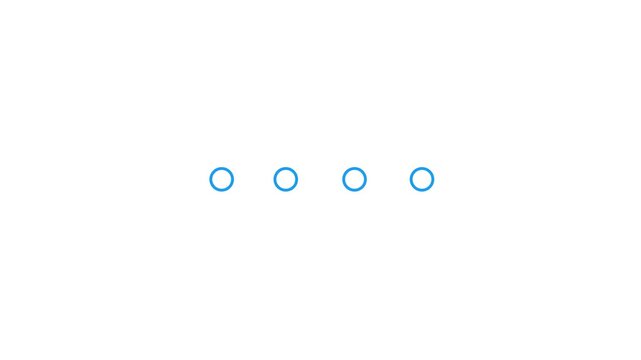 Minimal White Loading Circles Animation on White Background. Clean Modern UI Indicator for Buffering, Processing, and Waiting States. 4k video