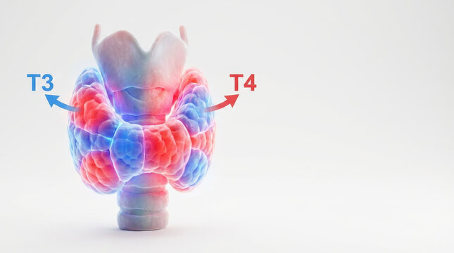 Thyroid hormone imbalance t3 t4 gland anatomy