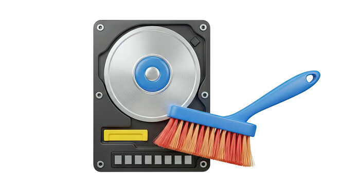 Hard drive cleaning icon