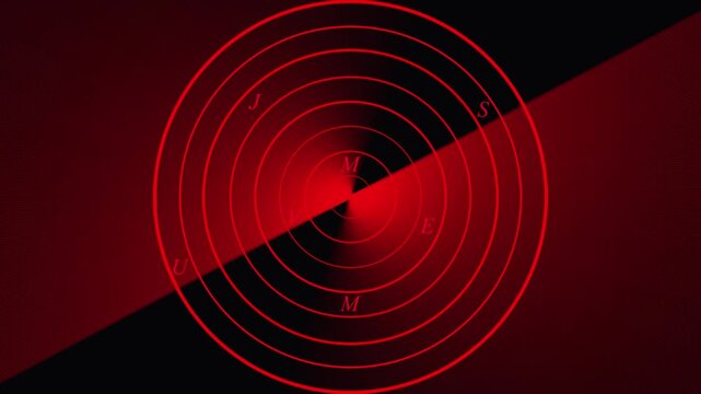 Rad radar screen scanning. Digital searching system radar searching security concept animation icon.
