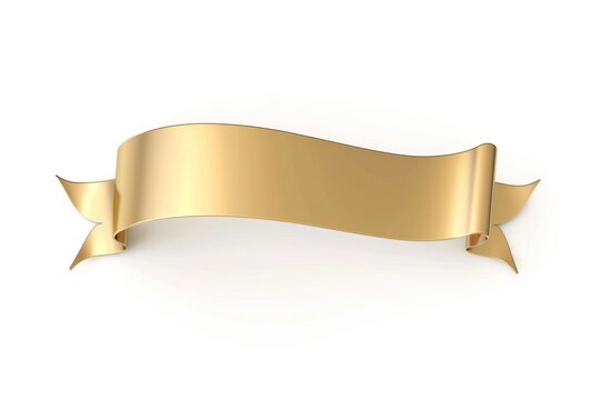 Elegant gold ribbon banner illustration