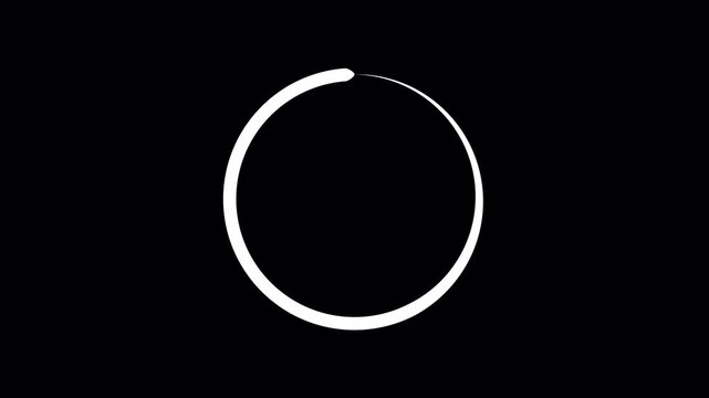 White Circular Loading buffer Ring Smooth Rotation Loading Animation Minimal UI