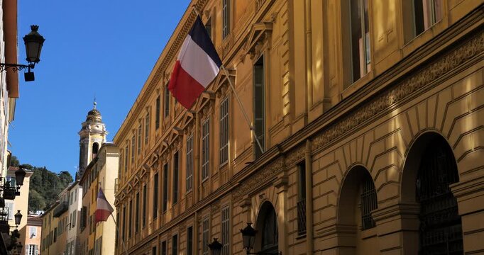 Carriera dou Gouvernou, old street in Nice, French Riviera, France