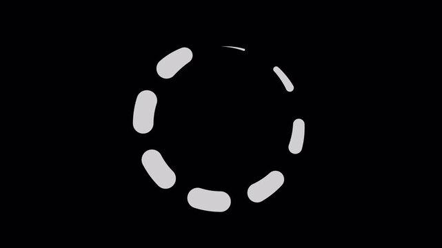 Segmented Circle Loading Loop Dash Ring Rotation Progress Animation UI