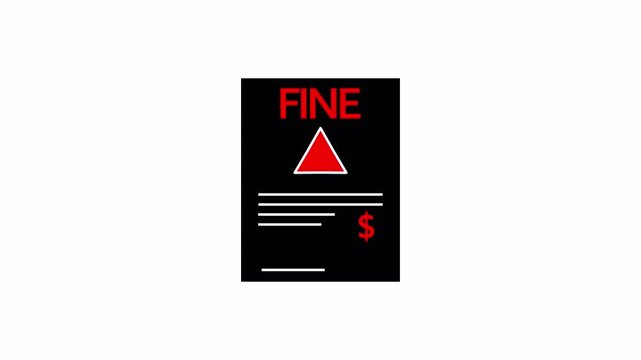  receives a fine letter fine animation in transparent background in 4k animation receive the fine letter with alpha channel