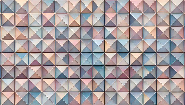 Triangles on wall, abstract geometric background with modern architectural texture and creative minimalist design pattern for interior