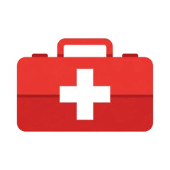 Fototapeta premium Red Medical First Aid Kit Box.