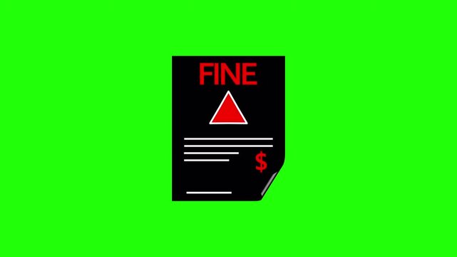  receives a fine letter fine animation in transparent background in 4k animation receive the fine letter with alpha channel
