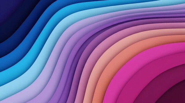 Smooth wavy gradient stripes in blue purple pink and orange