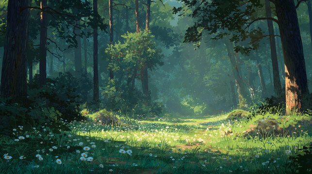 Spring Forest Clearing
