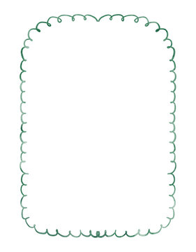 Green Scalloped Decorative Frame.