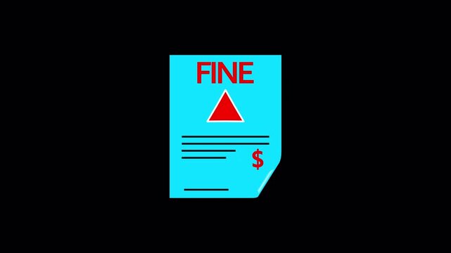  receives a fine letter fine animation in transparent background in 4k animation receive the fine letter with alpha channel