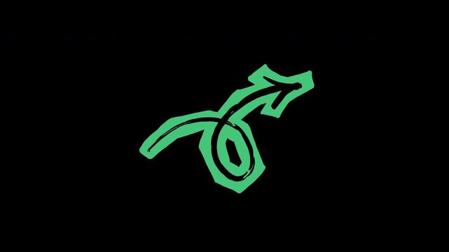 Hand-drawn cut out Arrow collage scrapbook doodle animation