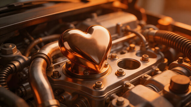 Heartshaped object on engine