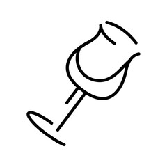 Fototapeta premium Wine sommelier icon. Food and wine service line symbol. Black and white.