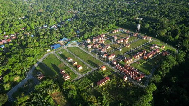 Elevated diagonal angle showcasing layered terrain of Camella Homes Alfonso Cavite Philippines