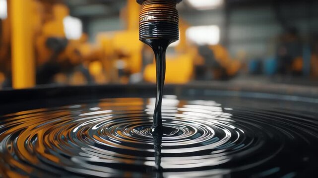 Crude oil refining process in large refinery system showcasing petroleum industry and fuel manufacturing workflow